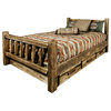 Homestead Collection Queen Bed With Storage, Stain/Lacquer Finish