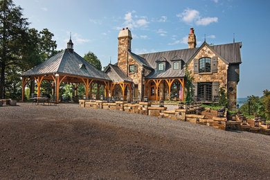 Rustic exterior home idea in Other