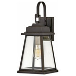 Hinkley - Hinkley 2944OZ Bainbridge - One Light Outdoor Wall Mount - Bainbridge seamlessly blends sophisticated, traditional details with crisp, modern elements. The sleek architectural lines amplify a robust, durable Oil Rubbed Bronze finish, which is complemented by an accent finish of Heritage Brass for a refined, polished presence.  Shade Included: YesBainbridge One Light Outdoor Wall Mount Oil Rubbed Bronze Clear Beveled Glass *UL: Suitable for wet locations*Energy Star Qualified: n/a  *ADA Certified: n/a  *Number of Lights: Lamp: 1-*Wattage:100w Medium Base bulb(s) *Bulb Included:No *Bulb Type:Medium Base *Finish Type:Oil Rubbed Bronze