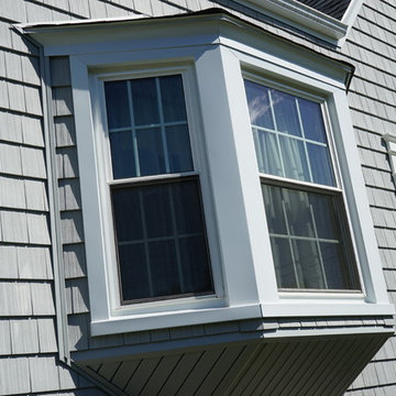 Kaycan Perfection Shake Siding Cape Cod Gray with Sunrise Windows