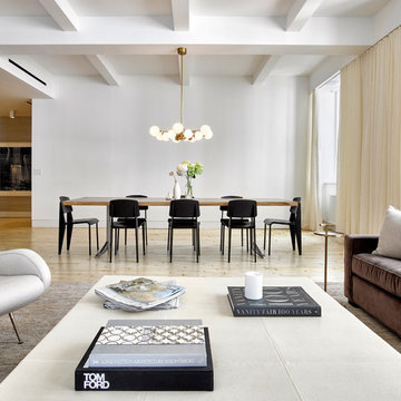 Modern Flatiron Loft Renovation - Living Room & Dining Room