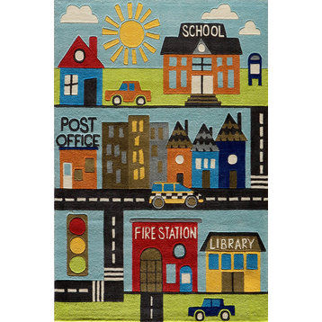 Momeni Lil Mo Whimsy Lmj12 Town Area Rug, 8'x10'