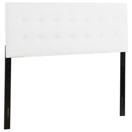 Glory Furniture Super Nova Faux Leather Upholstered King Headboard in White