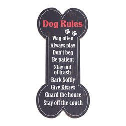 DOG RULES WALL ART - Products