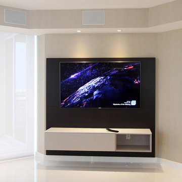 Brickell Key - Living Room AV, Lighting & Shades