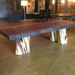 Bubinga Pommele & Juniper Table - Dining Tables