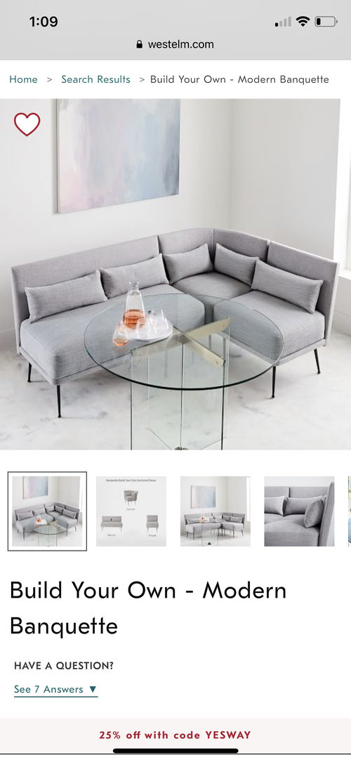 Banquette seating round or rectangle table?