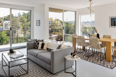 Example of a trendy dining room design in Los Angeles