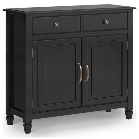 Connaught Solid Wood Entryway Storage Cabinet in Black
