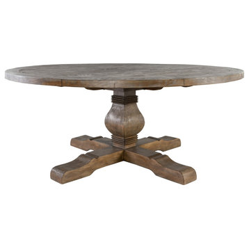 72" Round Pedestal Dining Table