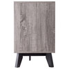 Cesshing Modern Media Stand, Gray and Black