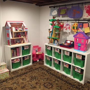 The green bins make the space fun.