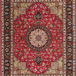 Persian Tabriz rug 5'3 X 6'7 - Area Rugs
