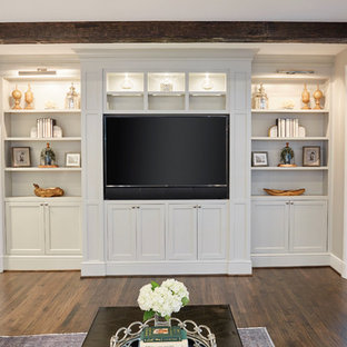 Inspiration for a classic home cinema in Dallas.