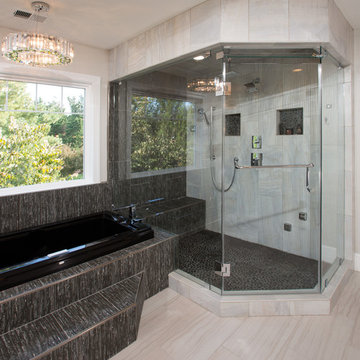Modern Master Bathroom Remodel with it's own Infrared Sauna in Alexandria VA