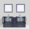 Vanity Art Vanity Set With Ceramic Top, 72", Blue