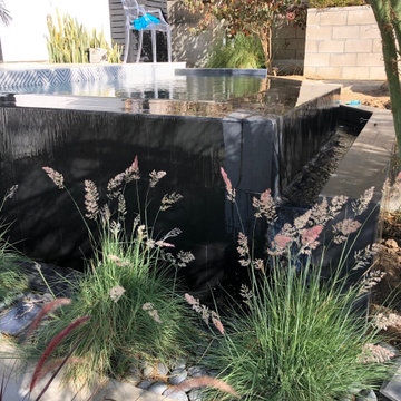 Los Angeles Contemporary Spa Build with Remodeled Deck and Backyard
