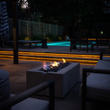 Modern Pool, Privacy Fence & Outdoor Living Retreat