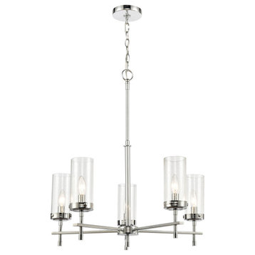 ELK LIGHTING 47306/5 Melinda 5-Light Chandelier in Polished Chrome