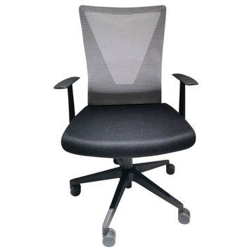 Hobart Low Back Revolving Ergonomic Office Chair, Black