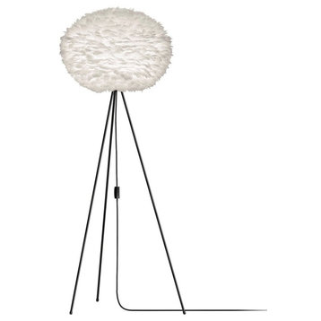 Eos Large Tripod Floor Lamp, Black/White