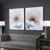 Vanishing Blooms Hand Painted Canvases, 2-Piece Set