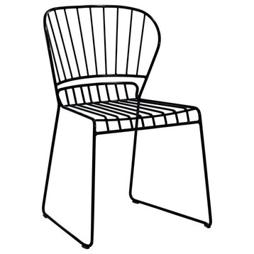 Reso Chair, Set of 4, Black Metal
