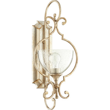 Ansley 1-Light Wall Mount, Aged Silver Leaf