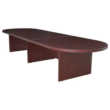 Legacy 144" Modular Racetrack Conference Table With Power Data Grommet, Mahogany