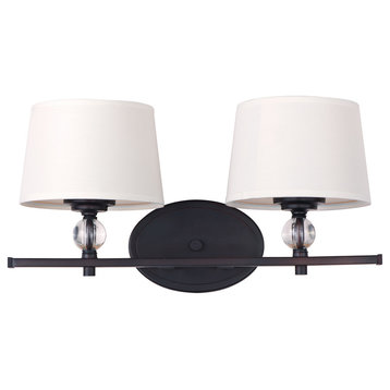 Rondo 2-Light Bath Vanity Sconce, Oil Rubbed Bronze