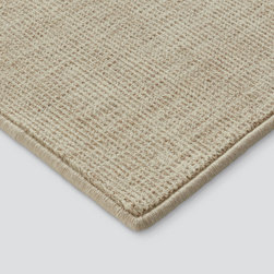 Calamus Low Profile Wool Rug, Cream - Area Rugs