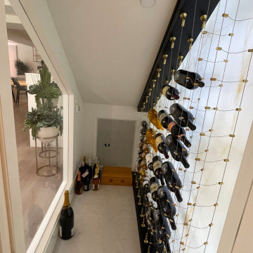 Cable Wine Displays Under Stairs