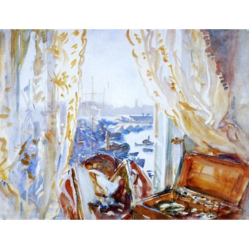 John Singer Sargent View from a Window Genoa, 21"x28" Wall Decal