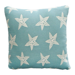 Starfish Capri Blue Accent Pillow - Decorative Pillows
