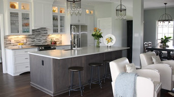 Transitional Grey Kitchen & Bath