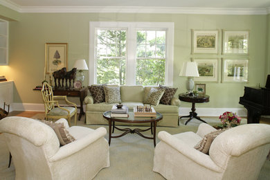 Living room - eclectic living room idea in New York