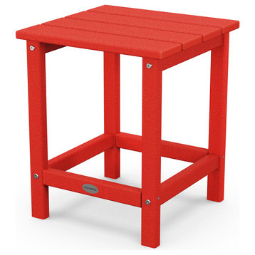 Polywood Long Island 18" Side Table, Sunset Red