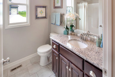 Elegant powder room photo in Kansas City