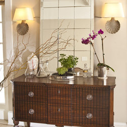 Saint Laurent Commode, Shell Sconce, Aris Mirror - Accent Chests And Cabinets