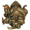 Abyssal Bones Steampunk Mechanical Octopus On Skull Tabletop Statue