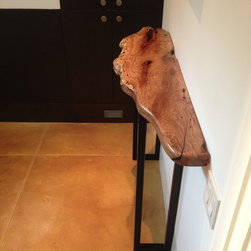 Mesquite and Steel Hall Table - Side Tables And End Tables
