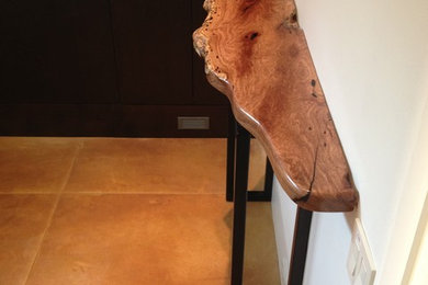 Mesquite and Steel Hall Table