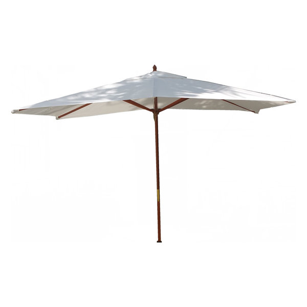 Teak Deals10 Rectangle Umbrella Wooden Pole Dupione Sand Sunbrella Cushion Dailymail