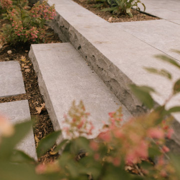 Hampton Limestone Guillotined Steps