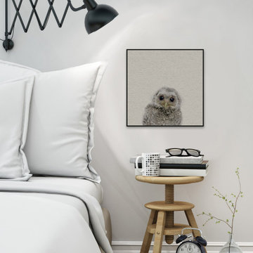 "Peekaboo II" Floater Framed Painting Print on Canvas