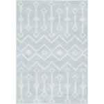 Unique Loom - Unique Loom Beige/Ivory  Moroccan Trellis Area Rug, Light Blue/Ivory, 2'2x3'0 - With pleasant geometric patterns based on traditional Moroccan designs, the Moroccan Trellis collection is a great complement to any modern or contemporary decor. The variety of colors makes it easy to match this rug with your space. Meanwhile, the easy-to-clean and stain resistant construction ensures it will look great for years to come.