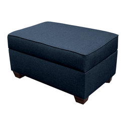 duobed - Duobed 24"x36" Storage Ottoman, Deep Ocean - Footstools And Ottomans