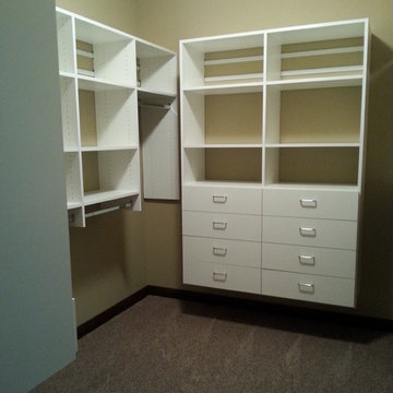 Walk-in bedroom closets (white)