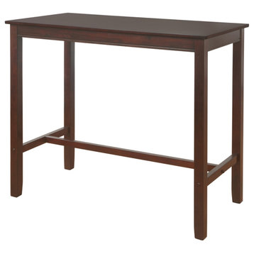 Riverbay Furniture 42" Wood Bar Height Pub Table in Brown