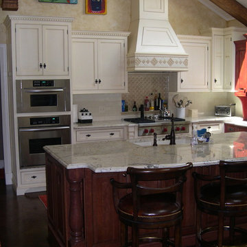 Complete kitchen remodel using custom built and diamond brand cabinets.